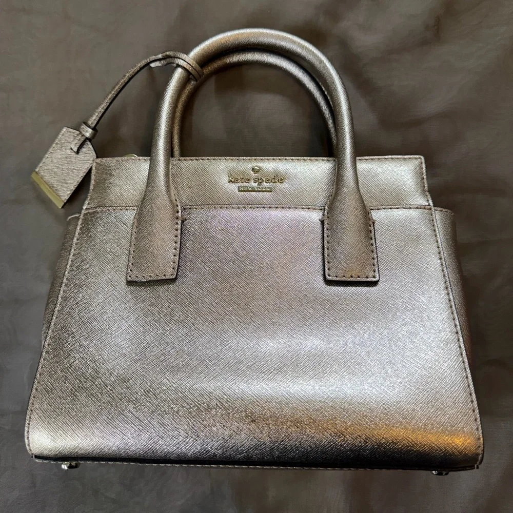 Kate Spade Metallic Rose Gold Tote Bag